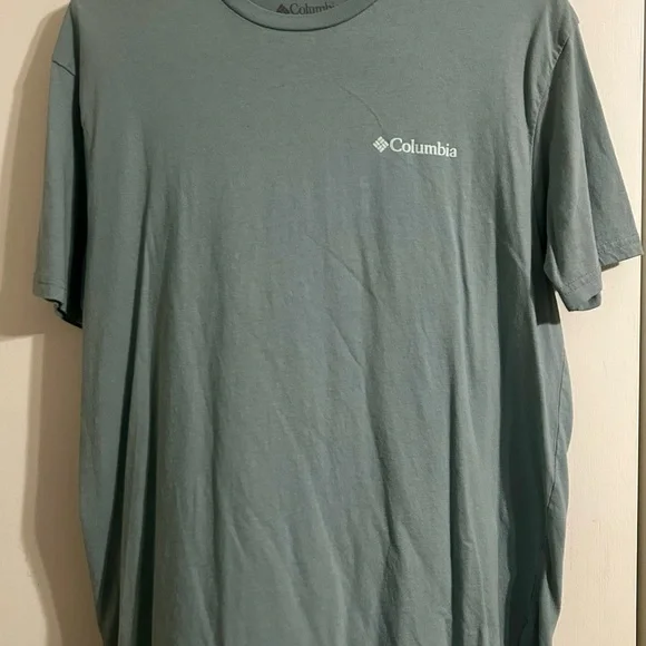 Columbia Men’s Large Slate Blue Hiker & Dog Graphic T-Shirt - Picture 2 of 2